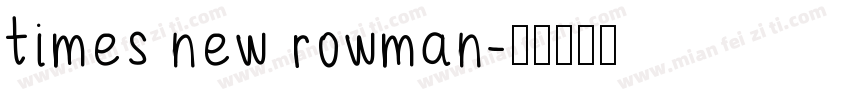times new rowman字体转换